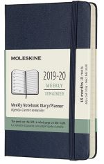 Agenda semainier Moleskine 18 mois Journalier 2019/2020 Bleu marine