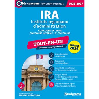 Concours des IRA – Tout-en-un (Catégorie A – Concours 2026-2027)