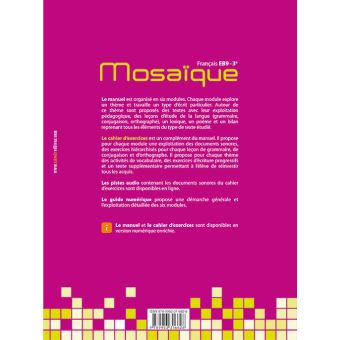 Mosaïque 3ème Français Cahier d'exercices EB9