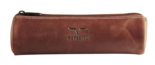 Maverick Pennenzak Rond Groot Donkerbruin- 22 CM