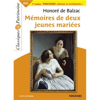 Mémoires de deux jeunes mariées - Bac Français 1re 2023 - Classiques et Patrimoine