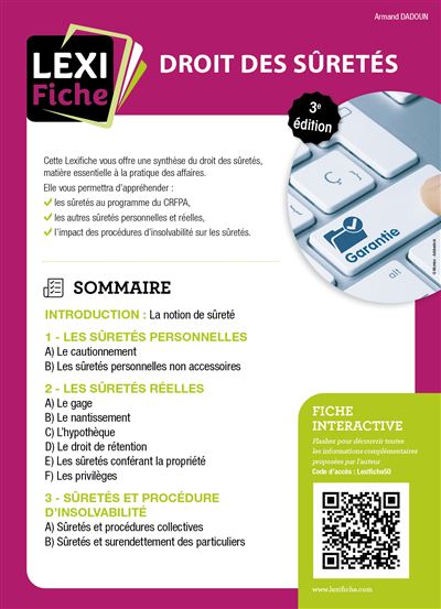 Droit des sûretés - Armand Dadoun - broché