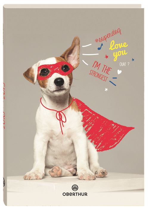 Agenda Rigide Oberthur Chien Superdog 1 Jour/Page
