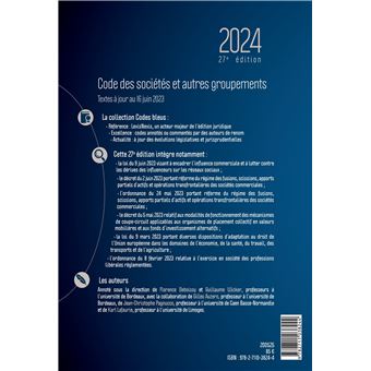 Code des sociétés et autres groupements 2024
