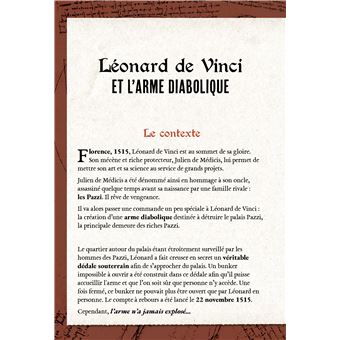 Escape game Adultes Léonard de Vinci et l'arme diabolique