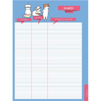 Agenda de texte Chats 2021 - 2022