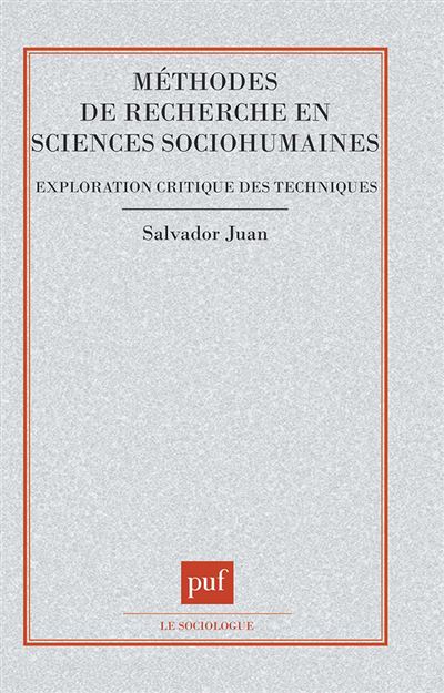 Méthodes de recherche en sciences sociohumaines - Salvador Juan - broché