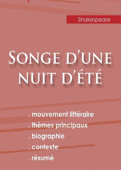 Fiche de lecture Songe d'une nuit d'été de Shakespeare (Analyse littéraire de référence et résumé complet)