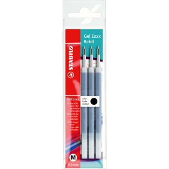 Recharges STABILO EASYoriginal - Encre Bleue Effaçable Pointe 0,5mm - Lot De 20 Pour Stylo Roller Enfant