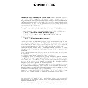 Les fiches de l'école Mathématiques Moyenne Section