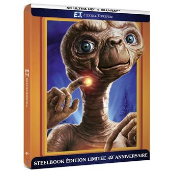 E.T. L'Extra-TerrestreE.T. l'extra-terrestre 40ème Anniversaire Édition Limitée Steelbook Blu-ray 4K Ultra HD