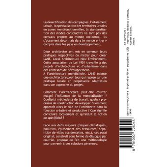 De l'architecture locale pour un développement éthique