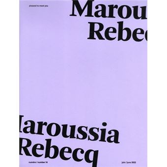 Pleased to meet you Maroussia Rebecq