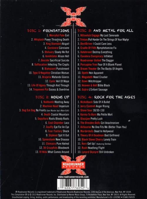 XXX 3 decades of Roadrunner Records - Coffret 4 CD