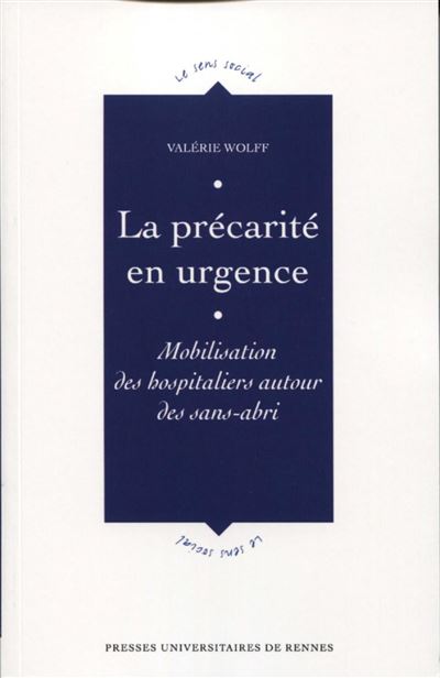 La précarité en urgence - Valerie Wolff - broché