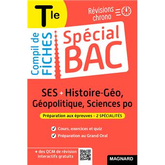 Spécial Bac Compil de Fiches SES-Histoire-Géo-Géopolitique-Sciences Po Tle Bac 2023