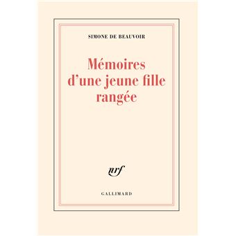 Mémoires D'une Jeune Fille Rangée - Simone De Beauvoir - Achat Livre | Fnac