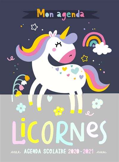 Mon agenda scolaire 2020 - 2021 - licornes