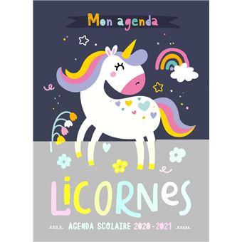 Mon agenda scolaire 2020 - 2021 - licornes