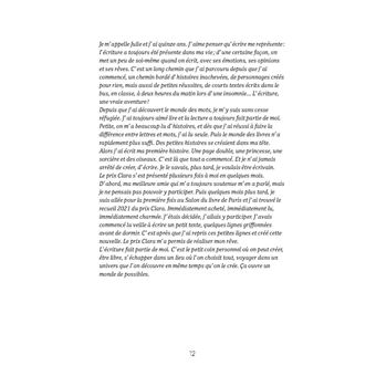 Pour Clara. Nouvelles d'ados. Prix Clara 2022