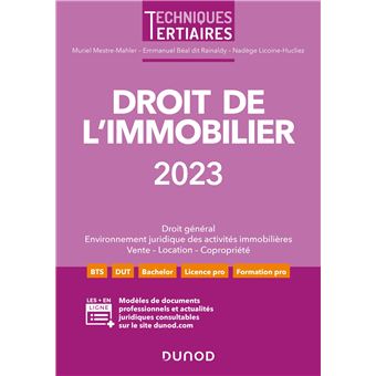 Droit de l'immobilier 2023