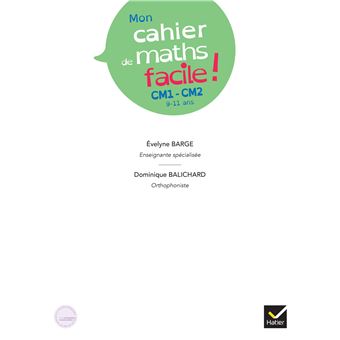 Mon cahier de maths facile !