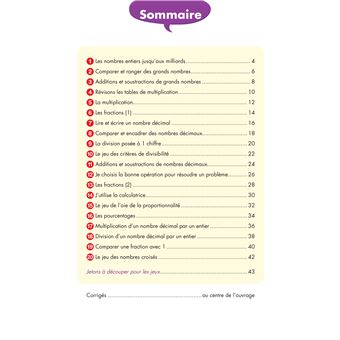 Mon cahier de maths facile !