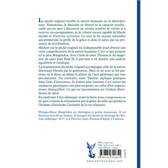 La condition originelle et la tentation d’Adam, le péché originel et sa transmission