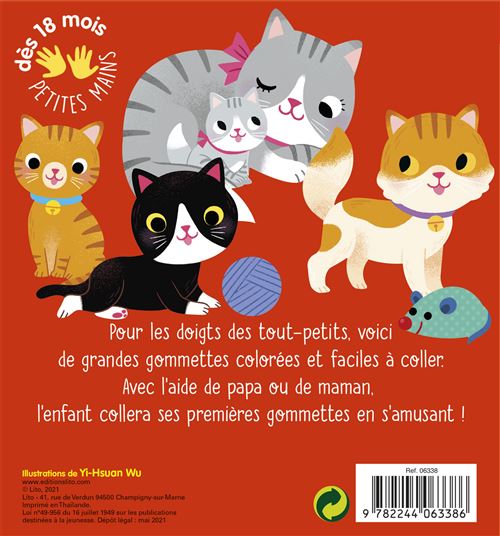 Les bébés animaux - 80 gommettes autocollantes : Yi-Hsuan Wu - Livres jeux  et d'activités