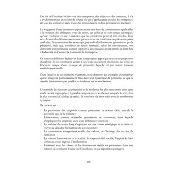 Pérennité, innovation et résilience des entreprises