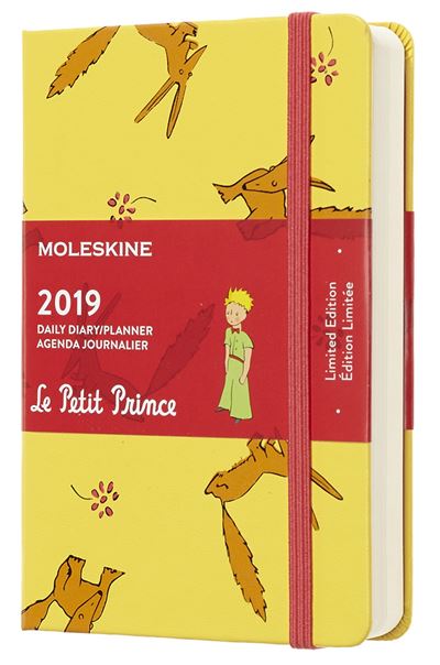 Agenda 2019 Petit Prince Journalier Poche Jaune