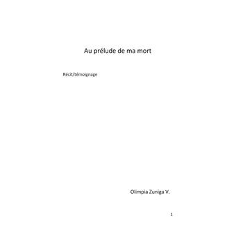 Au Prélude De Ma Mort