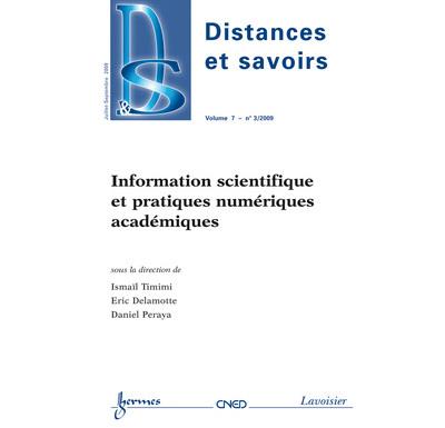 Information scientifique et pratiques numeriques academiques