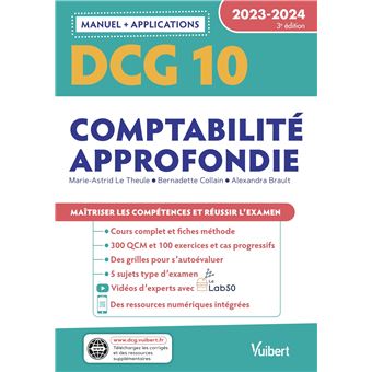 DCG 10 - Comptabilité approfondie : Manuel et Applications 2023-2024
