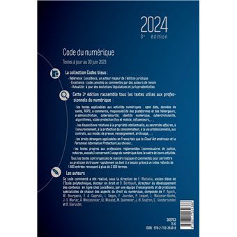 Code du numérique 2024