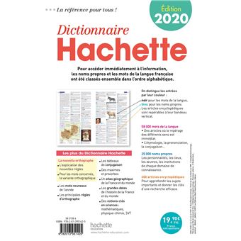 Dictionnaire hachette 2020