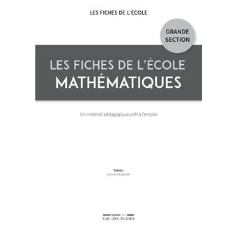 Les fiches de l'école Mathématiques Grande Section