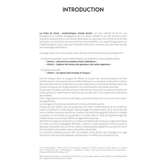 Les fiches de l'école Mathématiques Grande Section