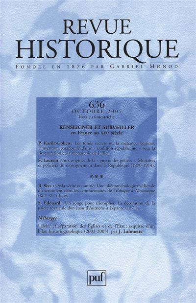 Revue historique 2005 -  Collectif - broché