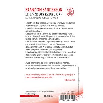 Le Livre des Radieux, Volume 2 (Les Archives de Roshar, Tome 2)