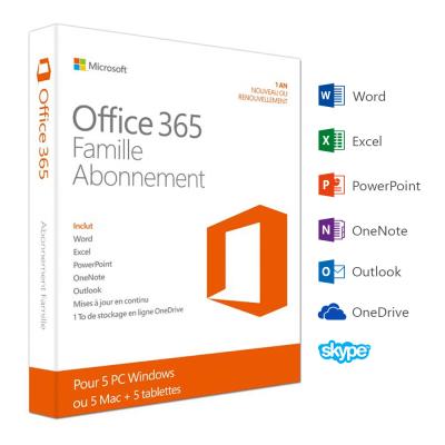 Office 365 Famille Premium - Version 5 postes PC ou Mac