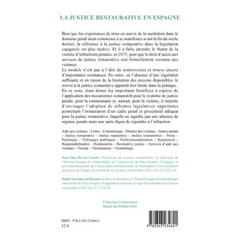 La justice restaurative en Espagne