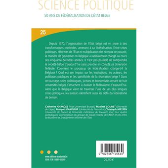 50 ans de fédéralisation de l'État belge