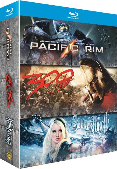 Coffret Action Pacific Rim, Sucker Punch, 300 Blu-Ray