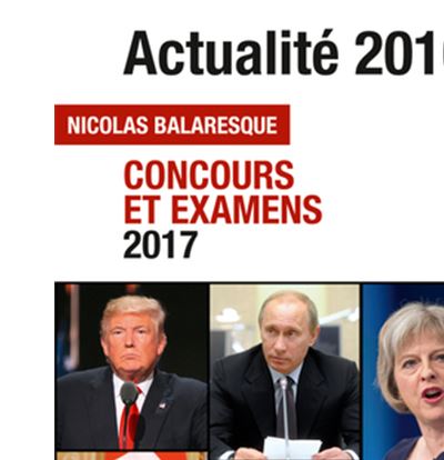 Actualité 2016 - Concours et examens 2017