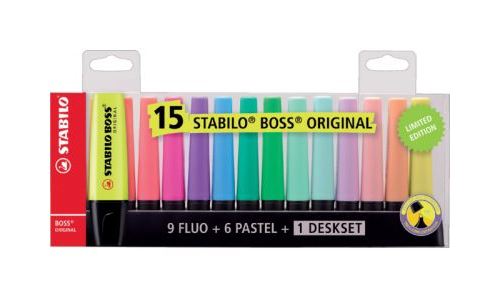 STABILO BOSS ORIGINAL DESKSET 15 PCS