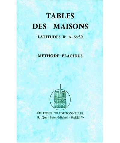 Tables des maisons 0 a 66 degres 30 selon placidus