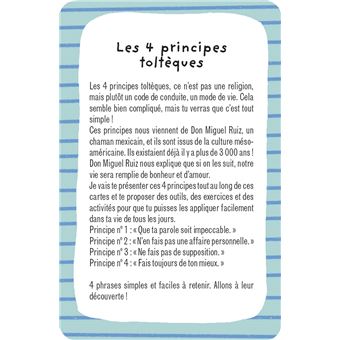 52 cartes pour découvrir les principes toltèques pour les enfants