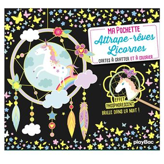 Ma pochette Attrape-rêves Licorne-Cartes à gratter et à colorier
