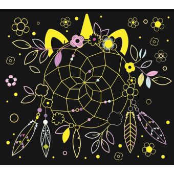 Ma pochette Attrape-rêves Licorne-Cartes à gratter et à colorier